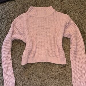 Love Change Pink Knitt Turtleneck Sweater- Women's L